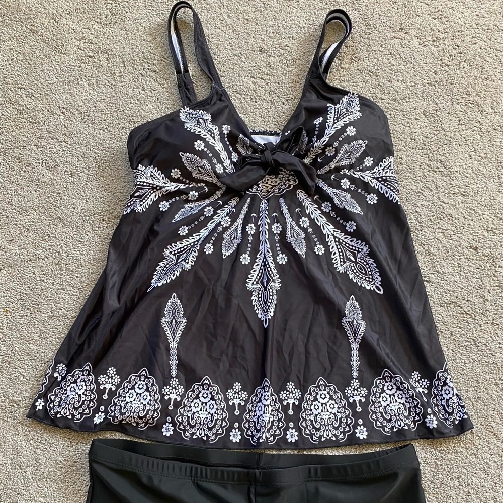 Blank Tankini and shorts swimsuit